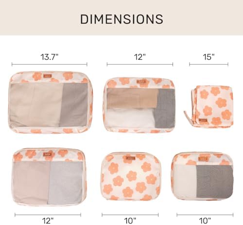 Jadyn Packing Cubes for Travel, 6-Piece Large Packing Cube Organizer Set for - Image 2