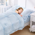 Princess Toddler Bedding Set for Girls, 4 Piece Ruffles Jacquard Embroidery - Image 5