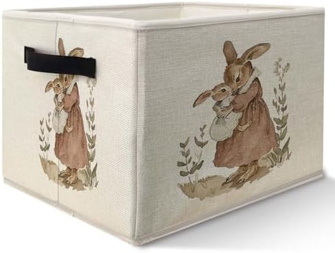 Vintage Bunny Storage Bins Basket, Toybox by Likjadjustfollowme