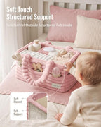 Blissful Diary Flannel Diaper Caddy Organizer & Gift Packaging, Blush Pink - Image 3