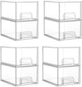 Vtopmart 8 Pack Small Clear Stackable Storage Drawers by Vtopmart