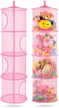 2Pcs Hanging Stuffed Animal Storage Hammock Net 4 Tiers by coastalrose
