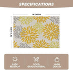 Artoid Mode Floral Plastic Placemats Set of 6, 12x18 Inch Washable Non-Slip - Image 6
