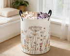 ESSME Kids Laundry Basket, Flower Hamper Collapsible Canvas Waterproof Storage - Image 5