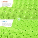 Anti-Slip Bathtub Shower Mat 21×21 Inch Opaque Pea Green - Image 2