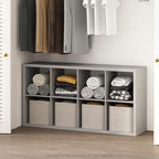 Furinno Cubic Extra Thick 8-Cube Closet Organizers and Storage, Light Grey by Furinno-FitsYourSpaceFitsYourBudget