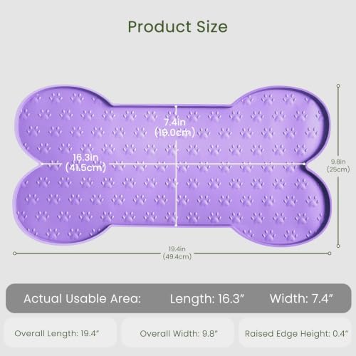 PWTAA Dog Food Mat Anti-Slip Silicone Dog Bowl Mat Thicker Pet Placemat - Image 2