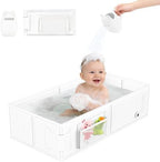 YomauiYee Baby Bathtub, Converts Shower to Tub, Foldable Toddler Tub by MothersMust-haveGiftsList