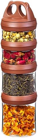 SELEWARE Brown Stackable Snack Containers by SELEWARE