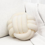 Petrella Cream Knot Pillow Ball, 11 Inch Round Decorative Pillow by Petrellatoy