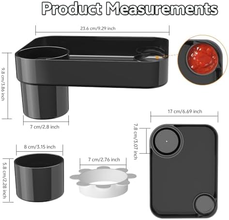 Car Seat Tray for Toddlers, Kids Travel Snack Tray for Road Trips Black - Image 5