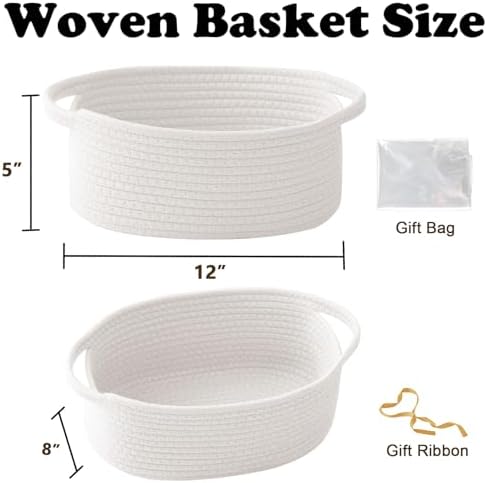 White Woven Rope Basket - Image 2