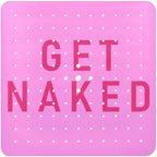 Bathtub Mat Non Slip, Get Naked Square Bath tub Mat Shower Floor Mat by BathtubMat
