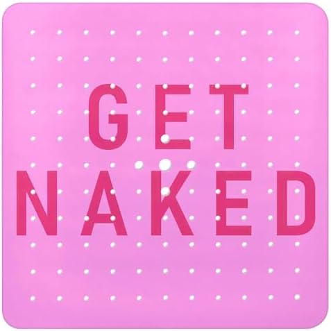Bathtub Mat Non Slip, Get Naked Square Bath tub Mat Shower Floor Mat by BathtubMat
