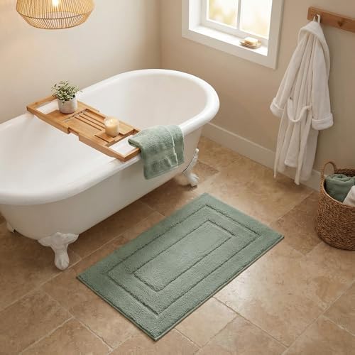 GRANNY SAYS Light Green Bathroom Rug 24" x 36", Non-Slip Bath Mat - Image 3