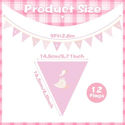Hahafelt Goose Fabric Banner 1st Birthday Decor - Image 2