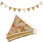 Orange Flower Garland Triangle Banners by Unknown