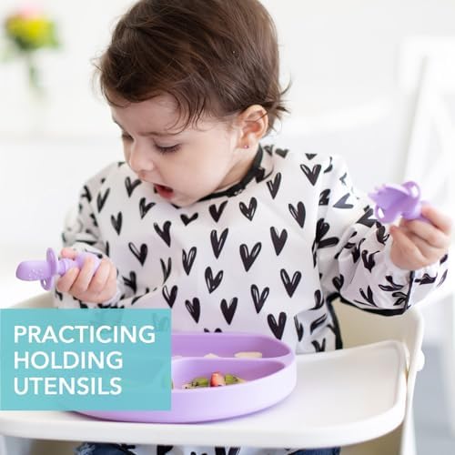 Bumkins Baby Utensils Set, Chewtensils Silicone Spoons - Image 2