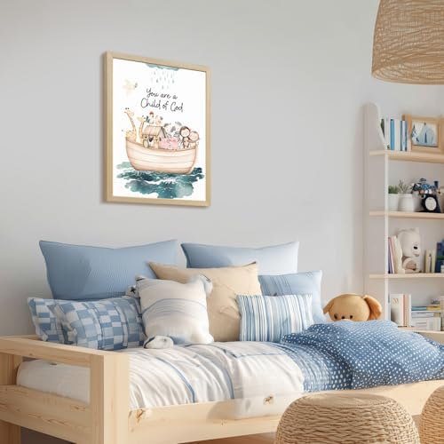 Clicyre Noahs Ark Nursery Wall Decor, Christian Baby Room Wall Art 12x16In - Image 5