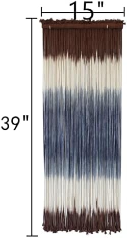 Macrame Wall Hanging Dip-Dye Wall Decor 15''W*39''L Boho Handmade Fiber Wall - Image 6
