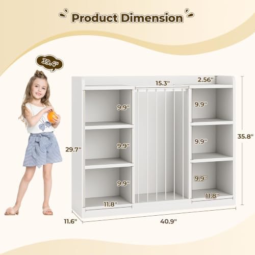 Toy Storage Organizer with 6 Cube, Stuffed Animal Storage - Image 2