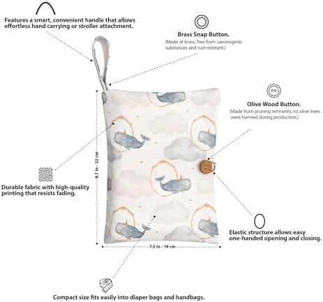 Baby Diaper Bag Organizer, Portable Baby Essentials Storage Pouch - Image 3