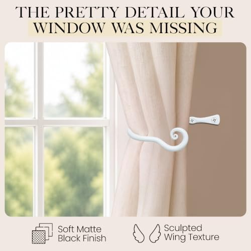 RTZEN Metal Curtain Tiebacks, Drapery Holders - Image 4
