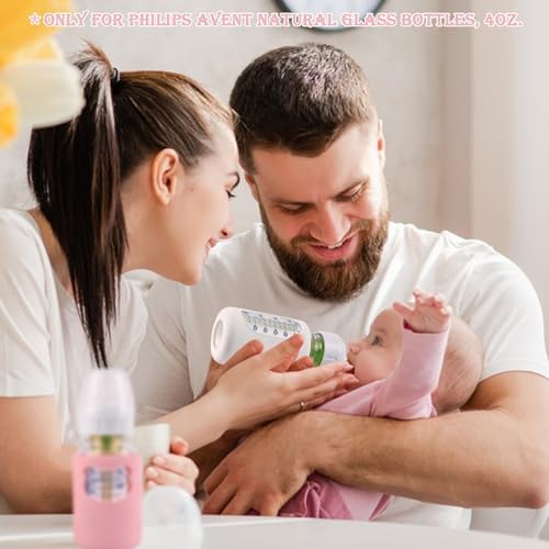 4 Pack Silicone Sleeve for Dr. Brown Natural Narrow Glass Baby Bottle 4 oz - Image 4