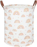 Boho Rainbow Laundry Hamper, Girls Laundry Hamper, Waterproof foldable canvas by FXOCSHE