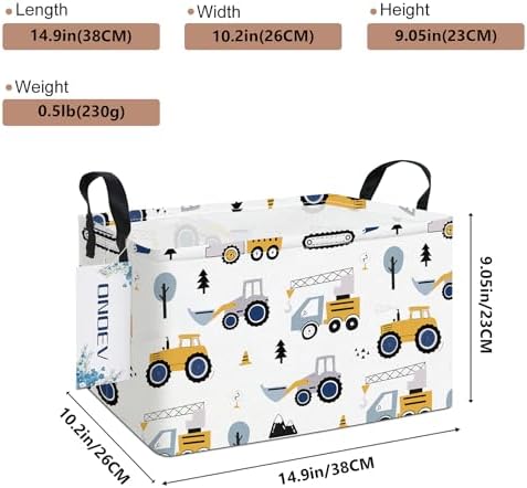 Rectangular Storage Bin, Foldable Construction Truck Excavator Basket - Image 2