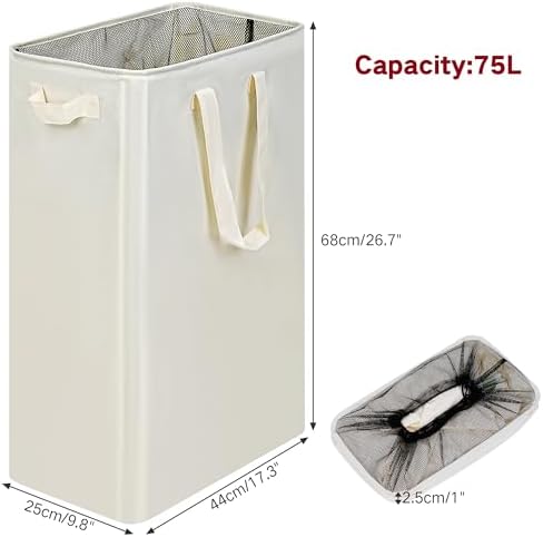 efluky Slim Laundry Basket, Narrow Laundry Hamper - Image 2