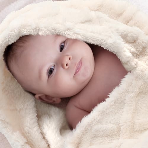 VitalCozy 4 Pcs Fleece Baby Blankets 3D Plush Soft Newborn - Image 6