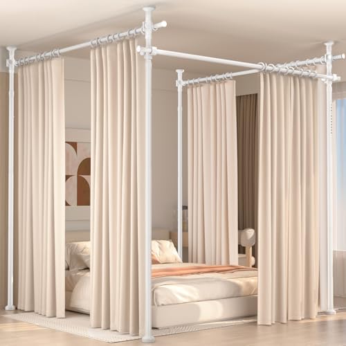 Room Divider for Room Separation, 4-10ft 28-209inch Adjustable Temporary by homefurnishing
