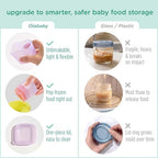 Olababy Silicone Baby Food Storage Containers 4pk - Image 3