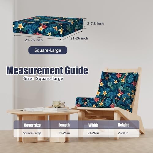 8Pcs Outdoor Cushion Covers, Stretch Patio Furniture Couch Chair Slipcovers - Image 2