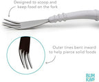 Bumkins Toddler Utensils, Kids Size Fork and Spoon Set, Silicone and - Image 4