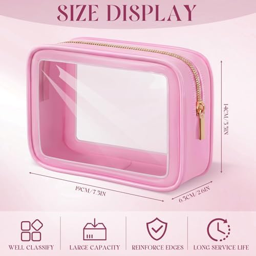 Hsei 20 Pcs Clear Makeup Bags Diaper Bag Organizer Travel Toiletry Bags - Image 2