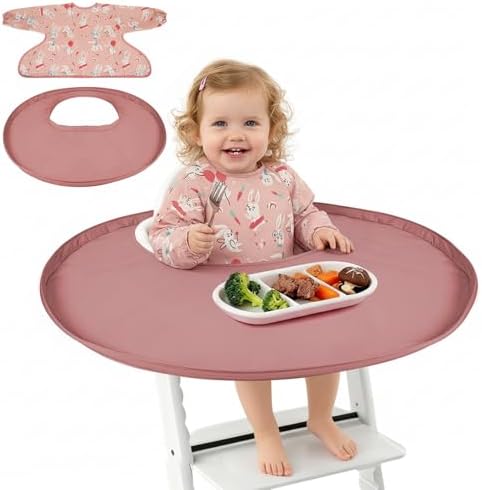 Food Catcher for Stokke Tripp Trapp High Chair, Coverall Baby Feeding Bib by RicherHouse