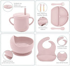 100% Silicone baby feeding set, BPA free Baby dishes set - Image 4