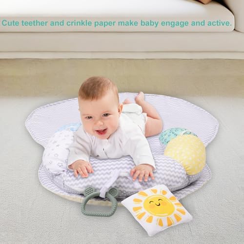 4-in-1 Tummy Time Mat & Seated Support Cushion, Detachable Nursing Pillow - Image 3