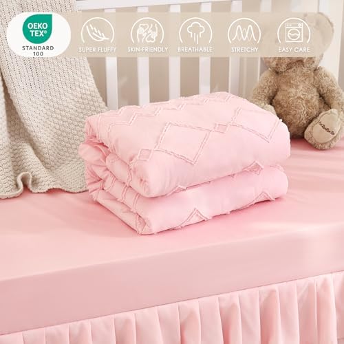 3-Piece Tufted Ruffle Crib Bedding Set - Image 3