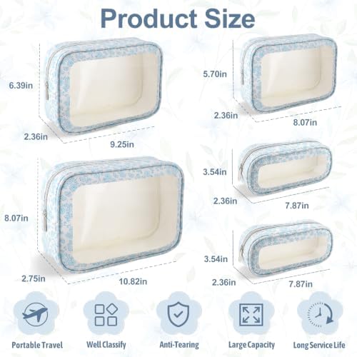 YOPCDJ 5PCS Diaper Bag Organizer Pouch Set, TSA Approved Toiletry Bag, Purse - Image 3