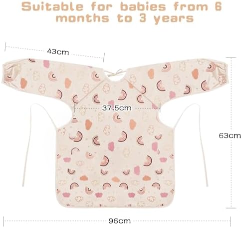 Vicloon Coverall Baby Feeding Bib, Weaning Bib Attaches to Highchair and Table - Image 2
