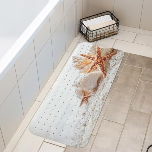 LNOND Summer Beach Bathtub Mat Non Slip, 40 X 16 Inch Tub Mat - Image 6