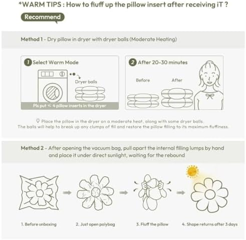 Sioloc Flower Throw Pillow, Cute Daisy Floor Seat Cushion, Aesthetic Fun - Image 4