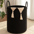 OIAHOMY 60L Nursery Hamper Laundry Basket Laundry Hamper Black by MasterofSpaceOptimization