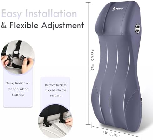 FLORICH Integrated Car Seat Lumbar Support Pillow & Car Neck Pillow Memory Foam - Image 6