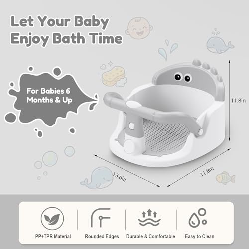 Baby Bath Seat for Babies 6 Months & Up Sitting Up - Image 2