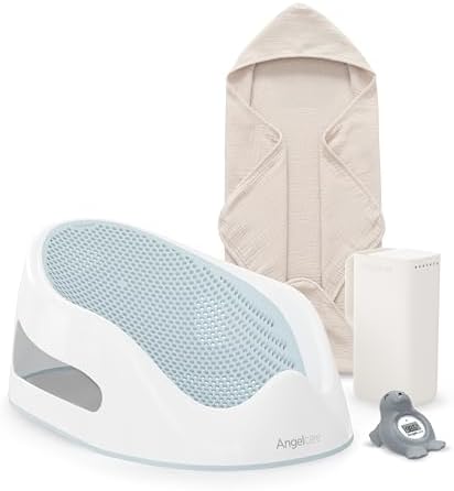 Angelcare Baby Bath Support Bundle, Thermometer & Towel by Unknown