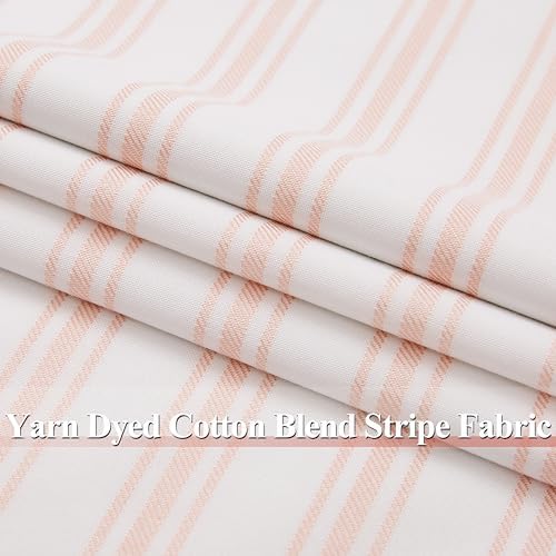 ZJDECOR Pink Stripe Full Blackout Curtain Panels 84 Inches Long, Rod Pocket - Image 6